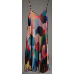 ESSENTIEL ANTWERP Daskur Plissed Slip Dress In Multicolor Size 34 EU 2 US